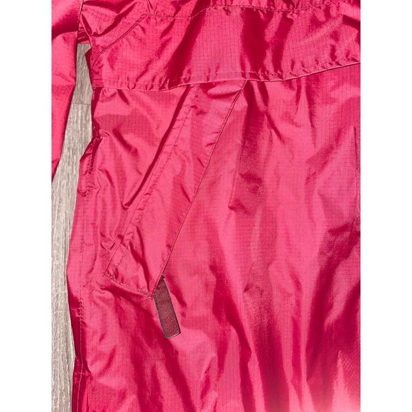 Vintage L.L. Bean Rain Jacket Trench Coat Nylon Women's Size L Regular Red - Picture 6 of 8